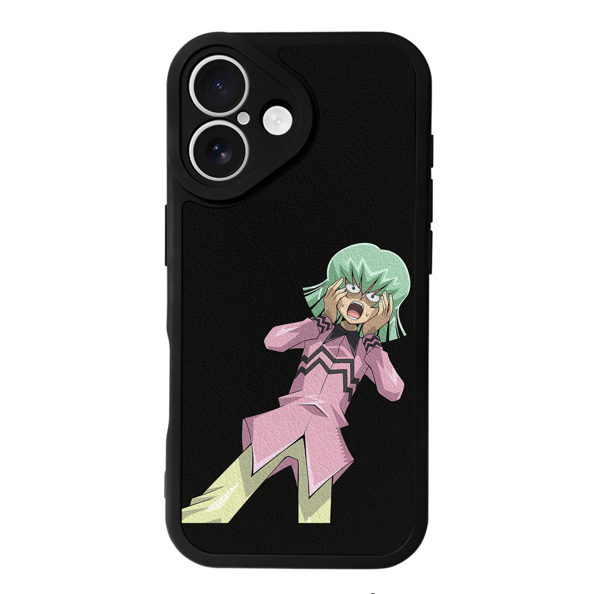 （画像用） 遊☆戯☆王 Yu-Gi-Oh! 【iPhone 16シリーズ対応】シリコンスマホケース（レザー調） 材質：シリコン